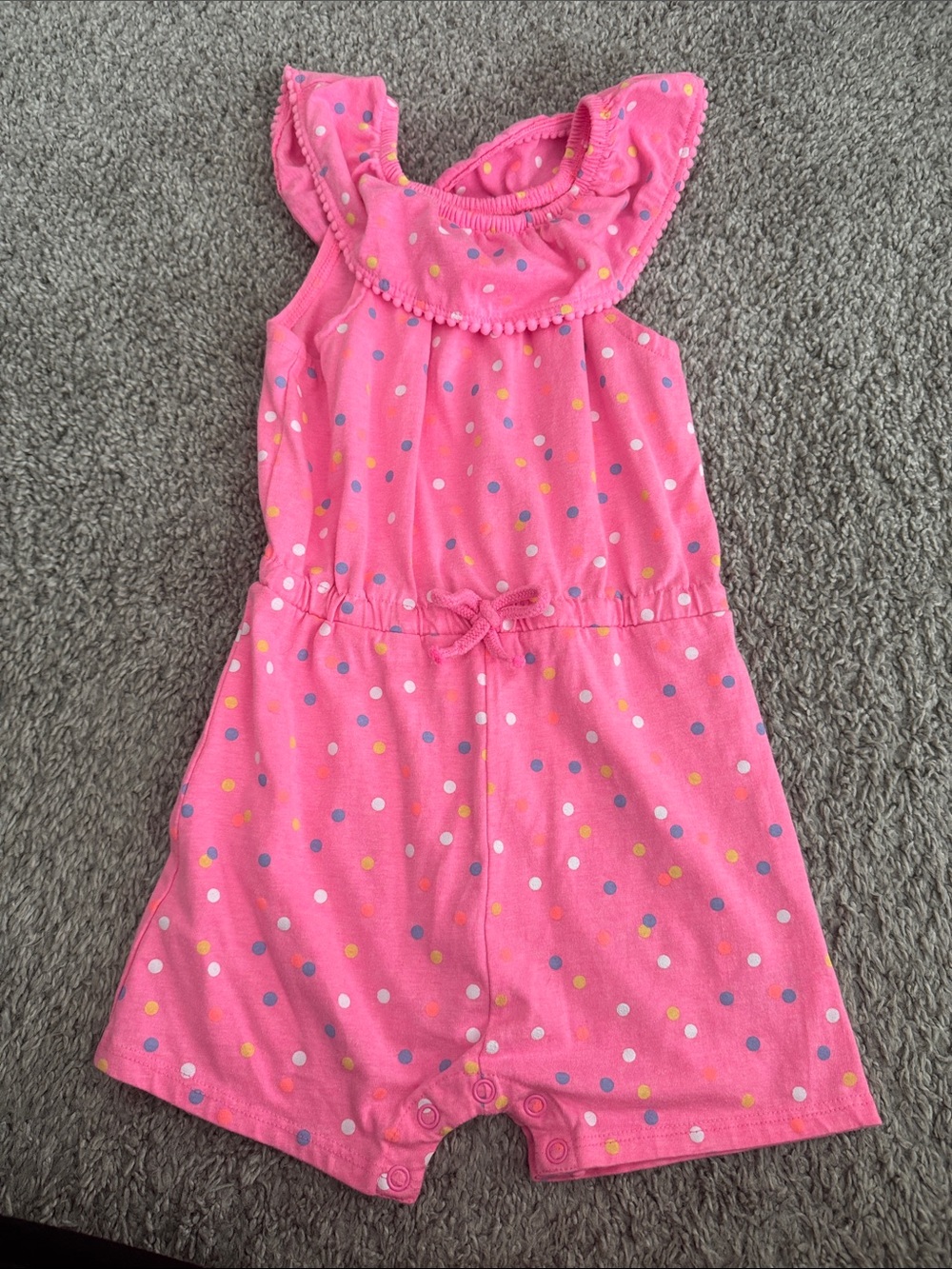 Pink Polka Dot Baby Romper
